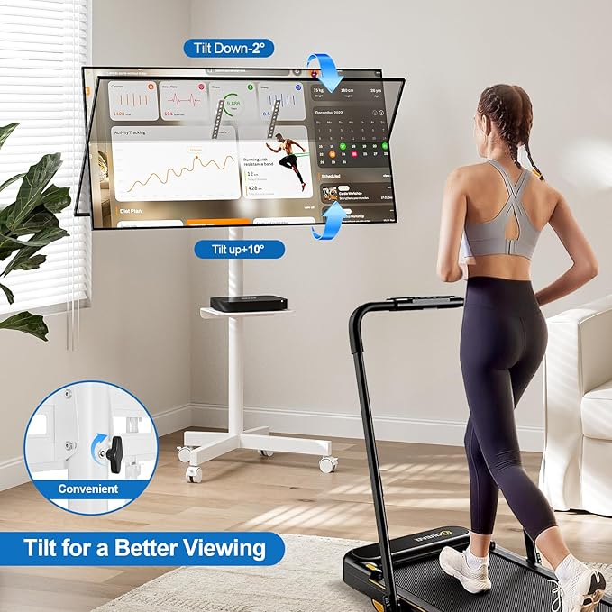 HOLMAXD Mobile TV Stand for 23-65 Inch LCD LED Flat/Curved Panel Screen TVs - Image 2