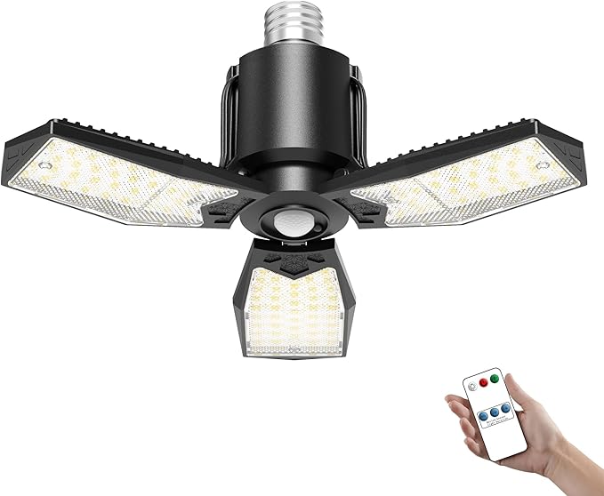 Kryoza Motion Sensor Garage Light 80W 8000LM, Motion Activated Shop Light by Kryoza