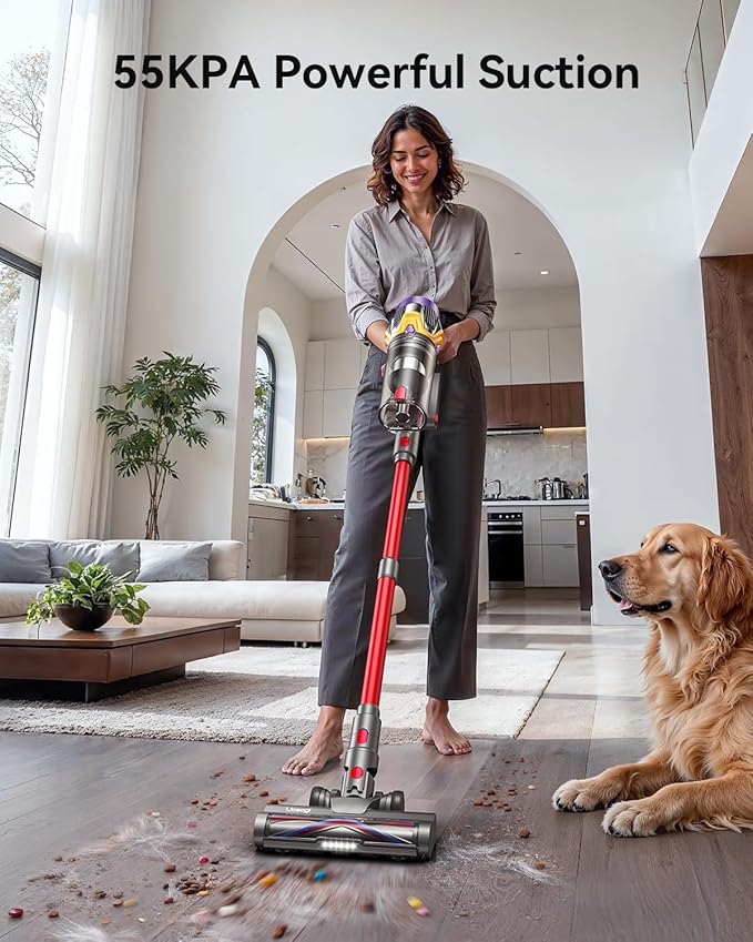Cordless Vacuum Cleaner, Upgraded 55KPA 650W 70Mins Stick Vacuum - Image 2