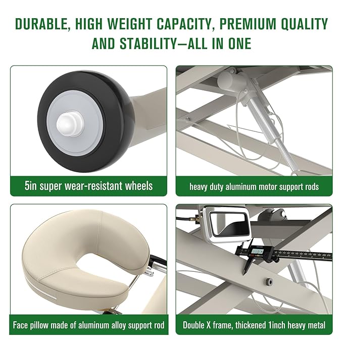 Electric Massage Table, Electric Lift Motor Height adjustable and Manual - Image 4