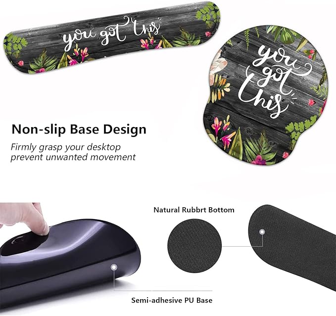 Keyboard Wrist Rest and Mouse Pad Wrist Support Set - Image 5