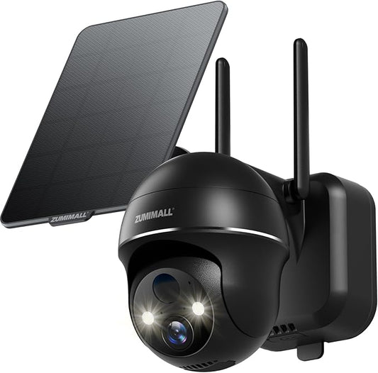 ZUMIMALL Solar Security Cameras Wireless Outdoor, 360° View Outdoor Camera by ZUMIMALL
