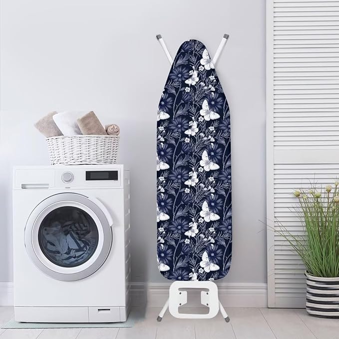 ZCFYGDX Ironing Board Covers Butterfly Blue Flower Print Lightweight & - Image 3