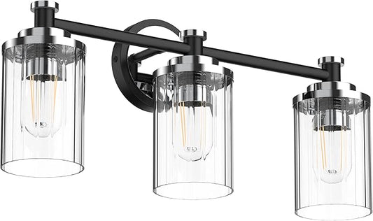 PHIXART Bathroom Lighting Fixtures Black and Chrome Bathroom Vanity Light by PHIXART