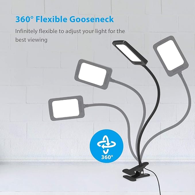 TROND LED Desk Lamp with Clamp, 1000LM Super Bright 3-Level Dimmable Desk Light - Image 9