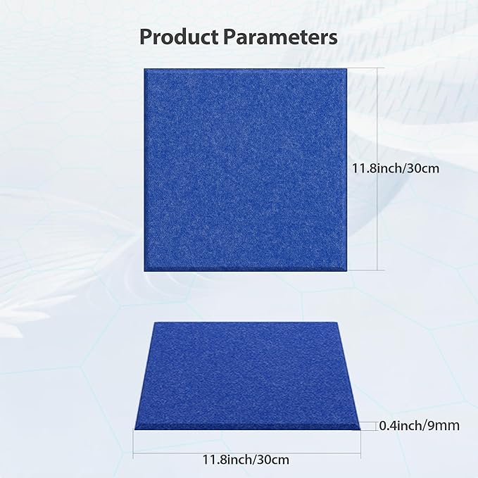 Amantech 12 Pack Acoustic Panels Self Adhesive Sound Proof Foam, High Density - Image 6