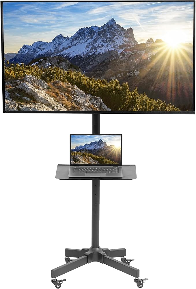 VIVO Mobile TV Cart for 13 to 60 inch Screens up to 55 lbs, LCD LED OLED 4K by VIVO