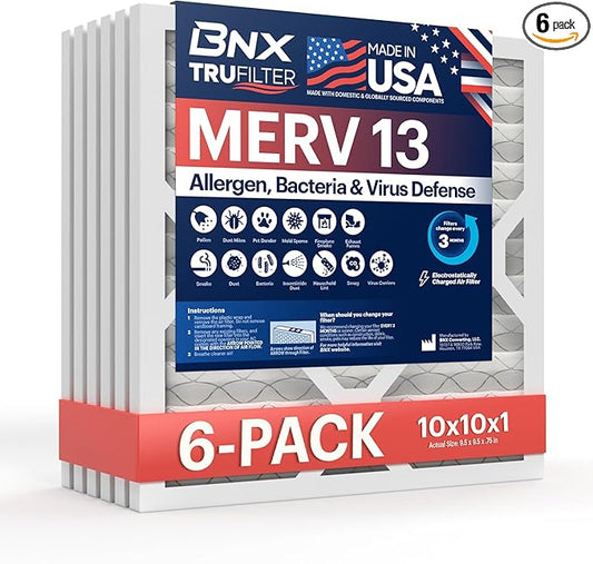 BNX TruFilter 10x10x1 Air Filter MERV 13 by BNX