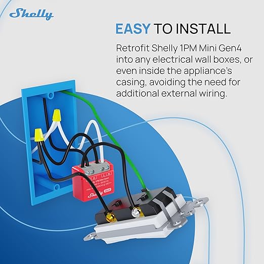 Shelly 1PM Mini Gen4 | Wi-Fi, Matter Smart Relay Switch - Image 4