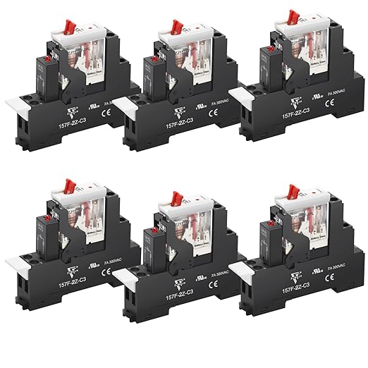 UL Listed 6Pcs 24VAC Relay Electromagnetic Power Relay 8Amp 8Pins DPDT by ZJWZJH