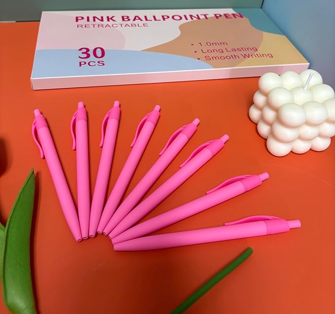 Aozora Pens Bulk 30 Pack Click Pens No Bleed Wholesale Retractable Ballpoint - Image 4