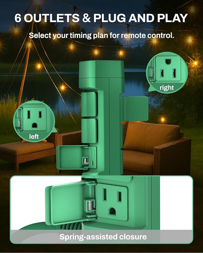 BN-LINK Outdoor Power Stake Timer, Dusk to Dawn Sensor - Image 5