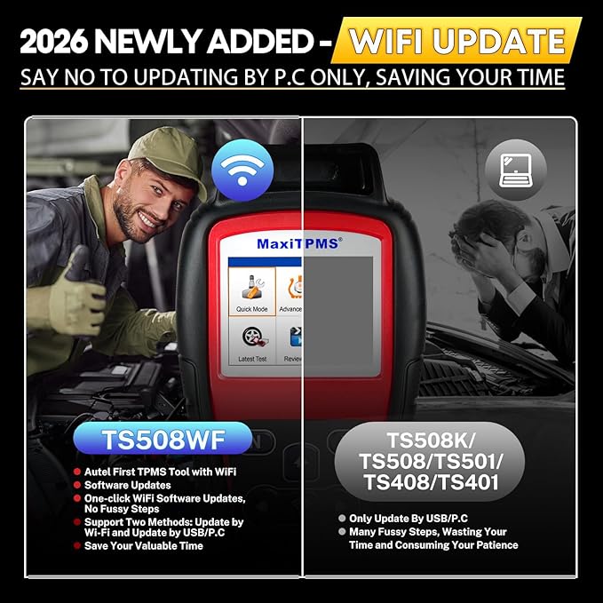 2026 Autel MaxiTPMS TS508WF KIT TPMS Programming Tool, WiFi Ver. of TS508K - Image 4