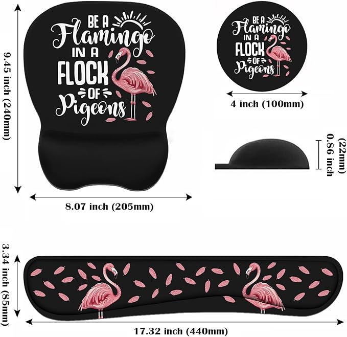 Mouse Pad Wrist Support and Keyboard Wrist Rest Set - Image 2