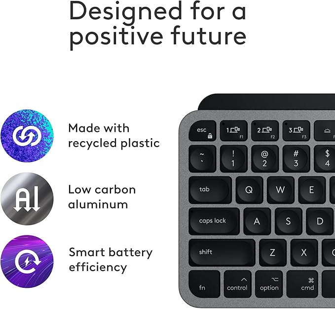 Logitech MX Keys Mini for Mac Minimalist Wireless Keyboard, Backlit Keys - Image 12