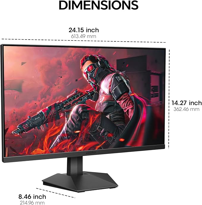 KOORUI 27 Inch Gaming Monitor 200Hz FHD HDR400, 1ms Fast IPS, 90% DCI-P3 - Image 8