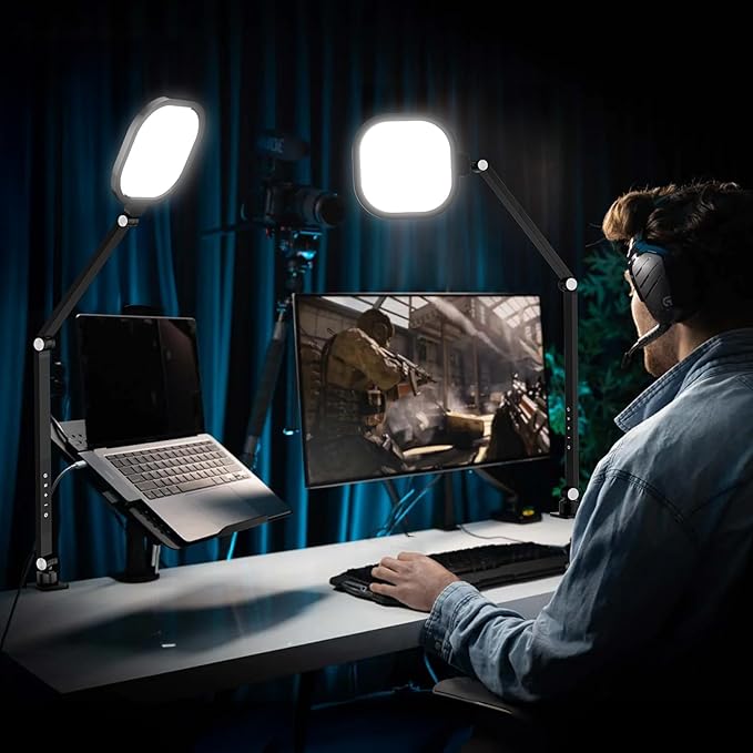 2 Packs Video Conference Light for Computer, 15W LitONES Desk Light for Zoom - Image 9