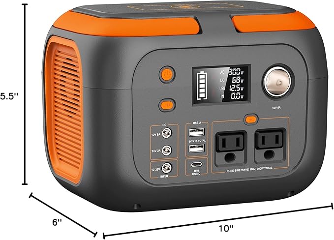 SinKeu 300W Portable Power Station, 260Wh/70400mAh Outdoor Solar Generator - Image 9