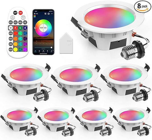 Vanance Smart Recessed Lighting 3 Inch, Tunable 2700K~6500K, RGB Color Changing by Vanance