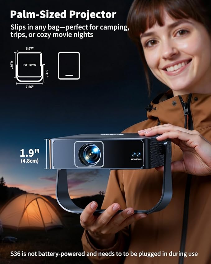 Smart Mini Projector with WiFi and Bluetooth Ultra-thin, 4K Support Outdoor - Image 4