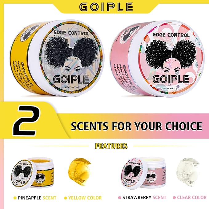 Goiple Edge Control Wax for Women Strong Hold Non-greasy Edge Smoother Pink - Image 2