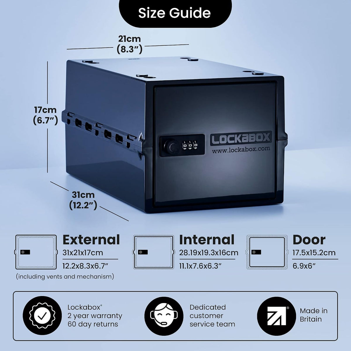 lockabox one™ business bundle | 6 pack |, side view
