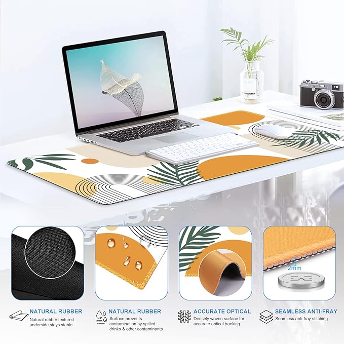 iCasso Mouse Pad and Keyboard Wrist Rest Set, 4in1 XXL Large Mousepad +Keyboard - Image 6