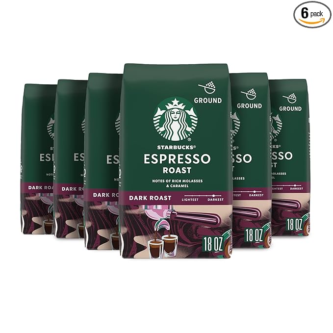 Starbucks Ground Coffee, Dark Roast Hot or Iced Coffee, Espresso Roast by StarbucksCoffee