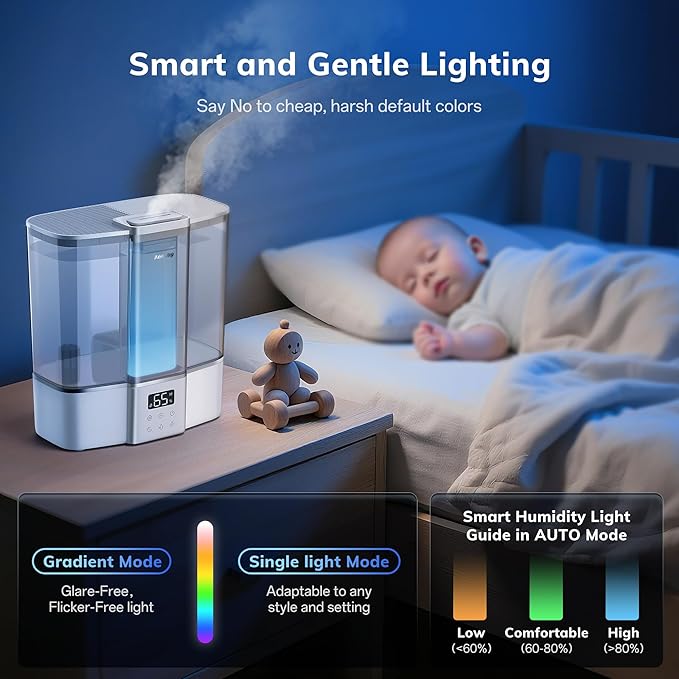 Geek-Level Aeocky Humidifier for Baby, Quiet Ultrasonic Humidifiers for Bedroom - Image 6