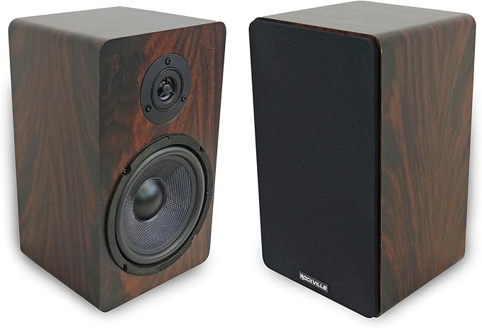 Rockville Pair RockShelf 68D V2 400W Bookshelf Speakers 8 Ohm, Kevlar Woofers by Rockville