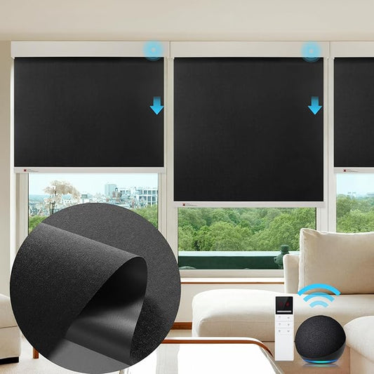 ZSTARR Motorized Smart Blind for Window, Automatic Blackout Roller Shade by ZSTARR
