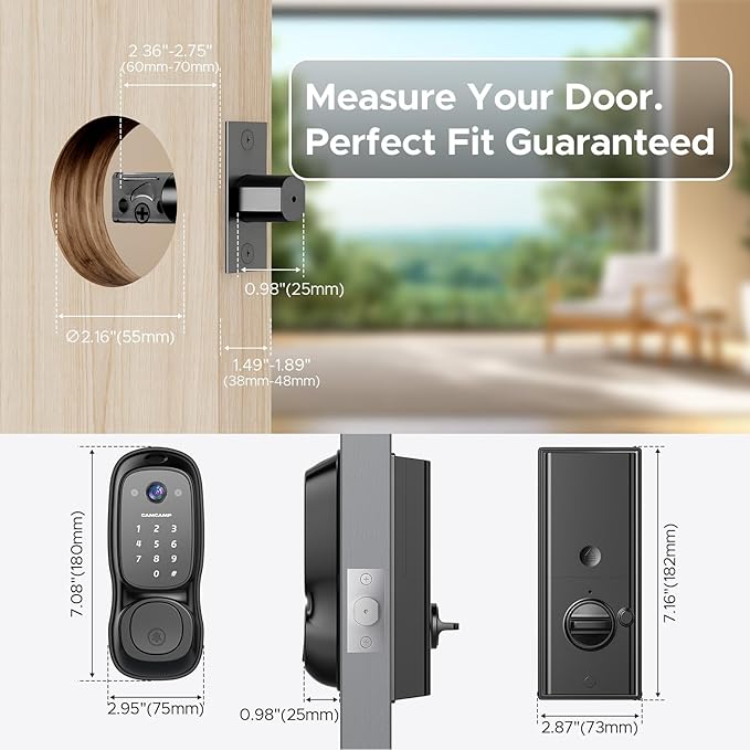 Smart Lock with Camera & Doorbell, 3-in-1 Smart Deadbolt - Image 5