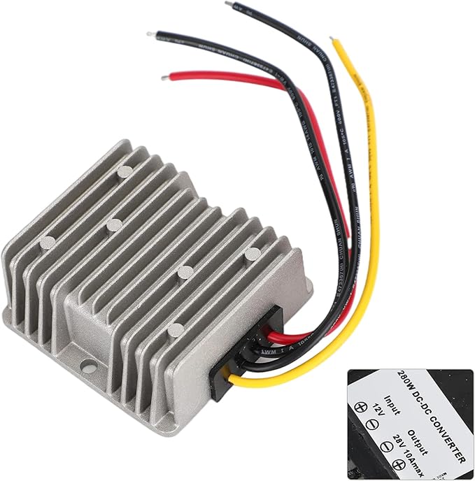 Areyourshop 12V to 28V 10A 280W Car Power Supply Step Up Converter Aluminum - Image 6