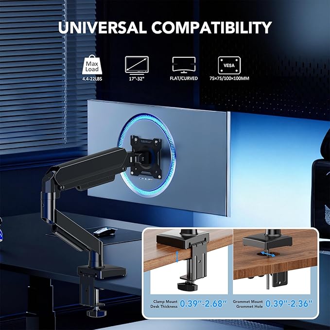 Single Monitor Arm, Monitor Mount - Image 2