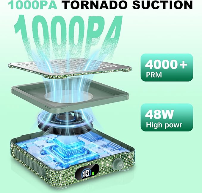 Nail Dust Collector | 1000PA Gel Nail Dust Collector | 10 Speed Levels | Low - Image 3