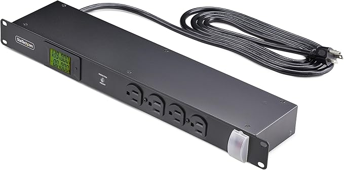 StarTech.com 16-Outlet Horizontal Rack Mount Metered PDU, 1U Server Power Strip by StarTech