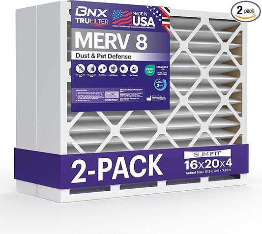 BNX TruFilter 16x20x4 MERV 8 Air Filter by BNX