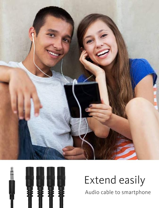 3.5mm Headphone Splitter Cable, ONXE 1/8 Inch AUX Stereo Jack Audio Splitter 1 - Image 7