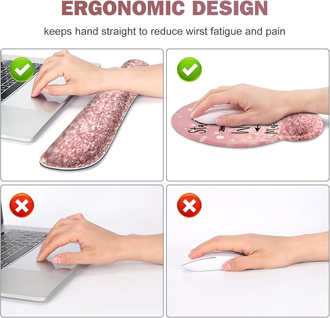ToLuLu Desk Mat, XXL Large Mouse Pad Wrist Support Set，4 in1 Gaming Mousepad - Image 5