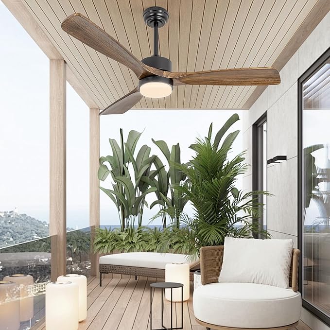 revoici 52" Ceiling Fans with Lights and Remote Control, Indoor Outdoor Ceiling - Image 2