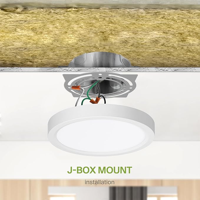 ASD LED 7" Round Flush Mount Ceiling Light Fixture, Low Profile Surface - Image 7