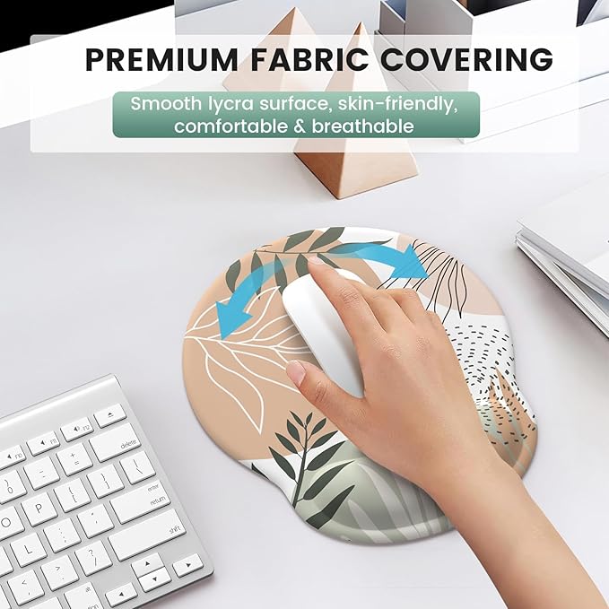 iLeadon Mouse Pad with Wrist Rest Set, Keyboard Wrist Rest + Ergonomic Mouse - Image 4