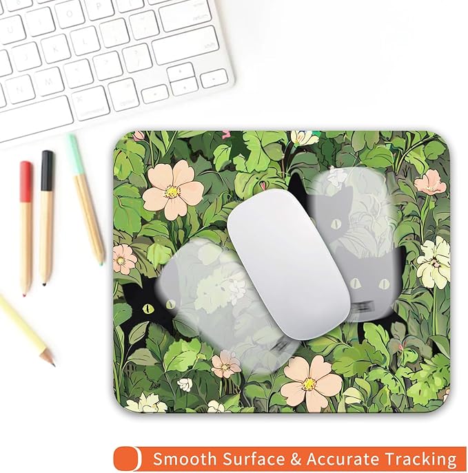 Armanza Square Mouse Pad Cute Cats, Personalized Premium-Textured Custom Mouse - Image 4