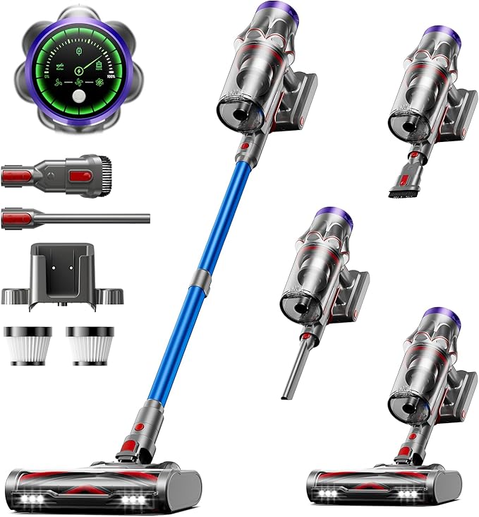 Cordless Vacuum Cleaner, 55KPa 650W 70Mins Vacuum Cleaner by Unknown