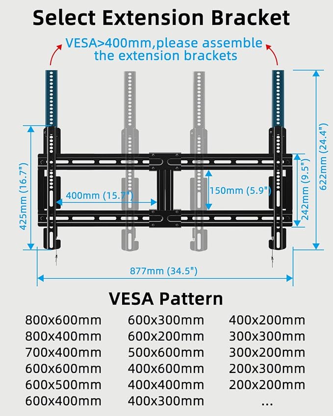 HOME VISION Ultra Slim Fixed TV Wall Mount Bracket - Image 5