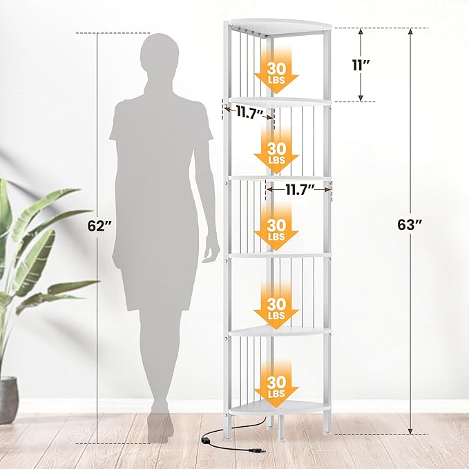 MonaSixy 6 Tier Corner Shelf - Image 2