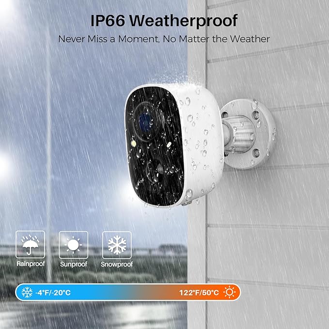 Security Cameras Wireless Outdoor Indoor, 2K Battery Powered WiFi Camera - Image 6