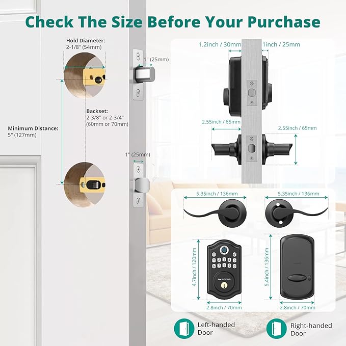 AkaGear DS10 Keyless Entry Door Lock - Image 7
