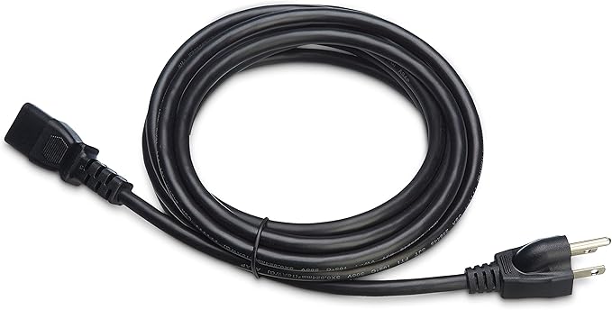 Amazon Basics Computer Monitor TV Replacement Power Cord, 12 ft - Image 4