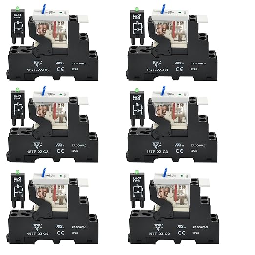 UL Listed 6 Pcs 8-Amp Electromagnetic Relay 24V DC Relay DPDT 2NO 2NC 8Pin by ZJWZJH